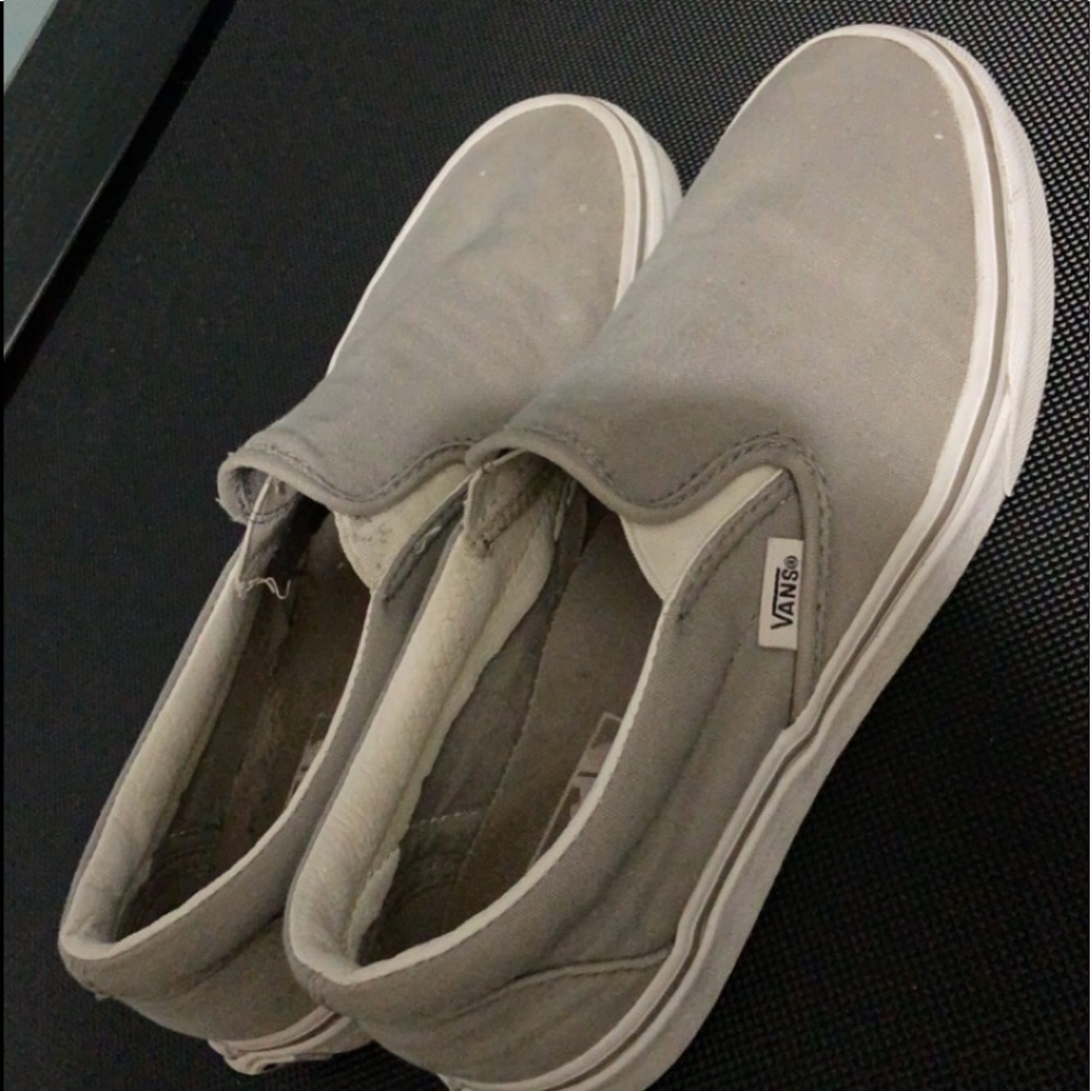Grey slip on vans